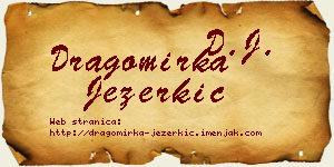 Dragomirka Jezerkić vizit kartica